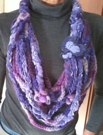 collana in lana e ciniglia - Patrizia